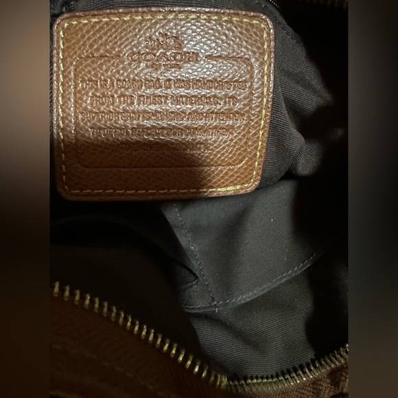 COACH FILE BAG IN TAN/ BROWN LINED SIGNATURE COATED CANVAS CROSSBODY F23866 - Picture 14 of 15